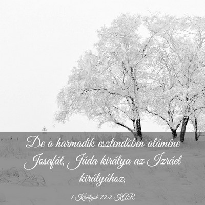 Picture 03 - 1 Királyok 22:2 KAR - De a harmadik esztendõben aláméne Josafát, - Bible Verse Picture