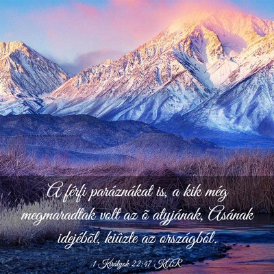 Picture 03 - 1 Királyok 22:47 KAR - A férfi paráznákat is, a kik még megmaradtak - Bible Verse Picture