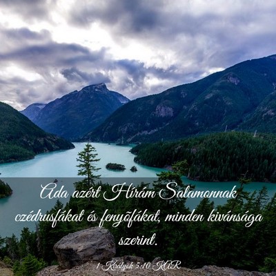Picture 03 - 1 Királyok 5:10 KAR - Ada azért Hírám Salamonnak czédrusfákat és - Bible Verse Picture