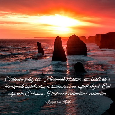Picture 03 - 1 Királyok 5:11 KAR - Salamon pedig ada Hírámnak húszezer véka - Bible Verse Picture