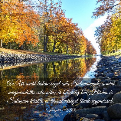 Picture 03 - 1 Királyok 5:12 KAR - Az Úr azért bölcsességet ada Salamonnak, a - Bible Verse Picture