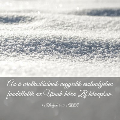 Picture 03 - 1 Királyok 6:37 KAR - Az õ uralkodásának negyedik esztendejében - Bible Verse Picture