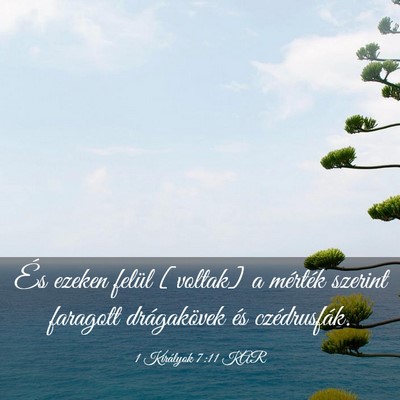 Picture 03 - 1 Királyok 7:11 KAR - És ezeken felül [voltak] a mérték szerint - Bible Verse Picture