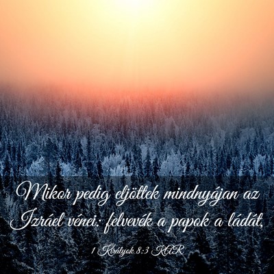 Picture 03 - 1 Királyok 8:3 KAR - Mikor pedig eljöttek mindnyájan az Izráel - Bible Verse Picture