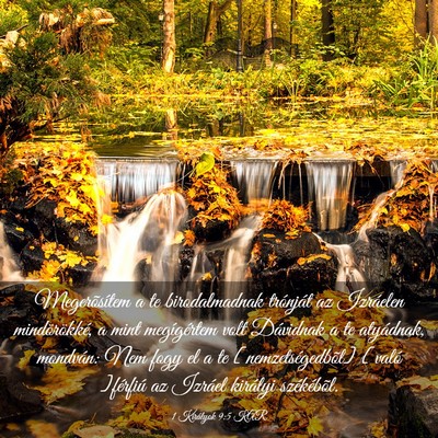 Picture 03 - 1 Királyok 9:5 KAR - Megerõsítem a te birodalmadnak trónját az - Bible Verse Picture