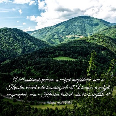 Picture 03 - 1 Korinthus 10:16 KAR - A hálaadásnak pohara, a melyet megáldunk, nem - Bible Verse Picture