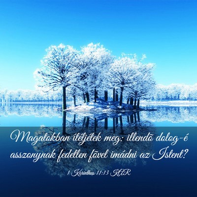 Picture 03 - 1 Korinthus 11:13 KAR - Magatokban ítéljétek meg: illendõ dolog-é - Bible Verse Picture