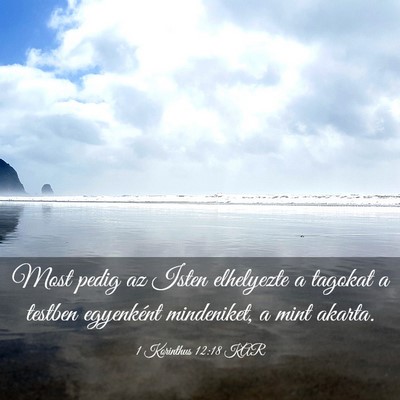 Picture 03 - 1 Korinthus 12:18 KAR - Most pedig az Isten elhelyezte a tagokat a - Bible Verse Picture