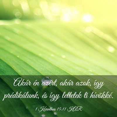 Picture 03 - 1 Korinthus 15:11 KAR - Akár én azért, akár azok, így prédikálunk, - Bible Verse Picture