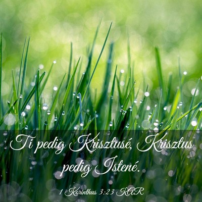 Picture 03 - 1 Korinthus 3:23 KAR - Ti pedig Krisztusé, Krisztus pedig - Bible Verse Picture