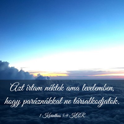 Picture 03 - 1 Korinthus 5:9 KAR - Azt írtam néktek ama levelemben, hogy - Bible Verse Picture