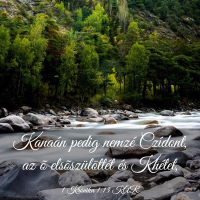 Picture 03 - 1 Krónika 1:13 KAR - Kanaán pedig nemzé Czídont, az õ - Bible Verse Picture