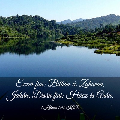 Picture 03 - 1 Krónika 1:42 KAR - Eczer fiai: Bilhán és Zahaván, Jakán. Disán - Bible Verse Picture