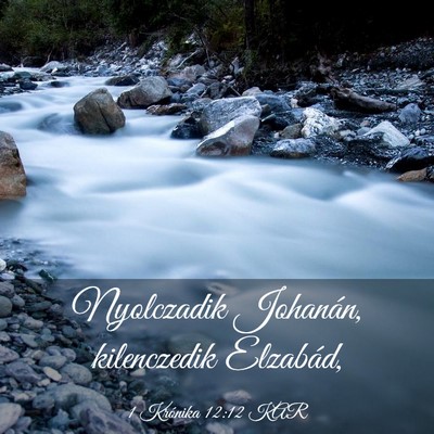 Picture 03 - 1 Krónika 12:12 KAR - Nyolczadik Johanán, kilenczedik - Bible Verse Picture