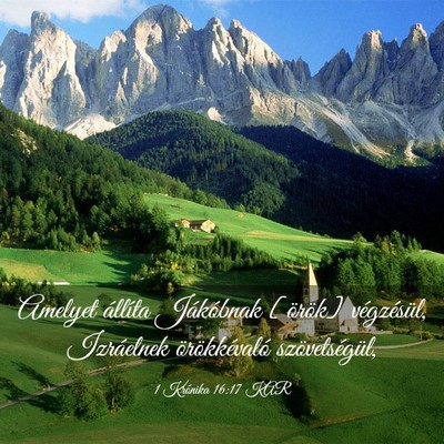 Picture 03 - 1 Krónika 16:17 KAR - Amelyet állíta Jákóbnak [örök] végzésül, - Bible Verse Picture