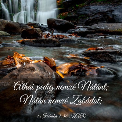 Picture 03 - 1 Krónika 2:36 KAR - Athai pedig nemzé Nátánt; Nátán nemzé - Bible Verse Picture