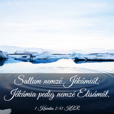 Picture 03 - 1 Krónika 2:41 KAR - Sallum nemzé Jékámiát; Jékámia pedig nemzé - Bible Verse Picture