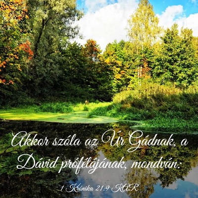 Picture 03 - 1 Krónika 21:9 KAR - Akkor szóla az Úr Gádnak, a Dávid - Bible Verse Picture