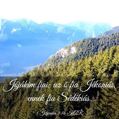Picture 03 - 1 Krónika 3:16 KAR - Jójákim fiai: az õ fia Jékoniás, ennek fia - Bible Verse Picture