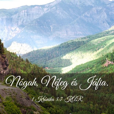 Picture 03 - 1 Krónika 3:7 KAR - Nógah, Néfeg és - Bible Verse Picture