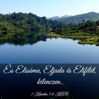 Picture 03 - 1 Krónika 3:8 KAR - És Elisáma, Eljada és Elifélet, - Bible Verse Picture