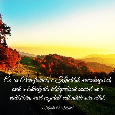 Picture 03 - 1 Krónika 6:54 KAR - És az Áron fiainak, a Kéhátiták - Bible Verse Picture