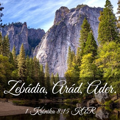 Picture 03 - 1 Krónika 8:15 KAR - Zebádia, Arád, - Bible Verse Picture