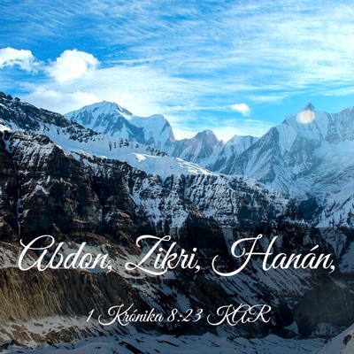 Picture 03 - 1 Krónika 8:23 KAR - Abdon, Zikri, - Bible Verse Picture