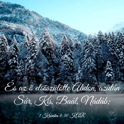 Picture 03 - 1 Krónika 8:30 KAR - És az õ elsõszülötte Abdon, azután Súr, - Bible Verse Picture