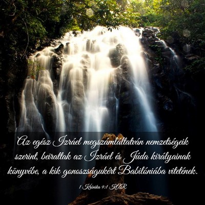 Picture 03 - 1 Krónika 9:1 KAR - Az egész Izráel megszámláltatván - Bible Verse Picture