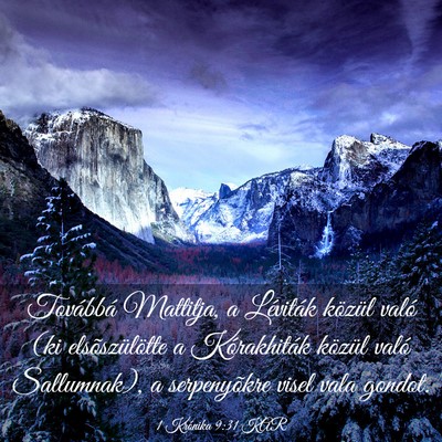Picture 03 - 1 Krónika 9:31 KAR - Továbbá Mattitja, a Léviták közül való (ki - Bible Verse Picture