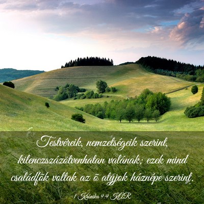 Picture 03 - 1 Krónika 9:9 KAR - Testvéreik, nemzetségeik szerint, - Bible Verse Picture