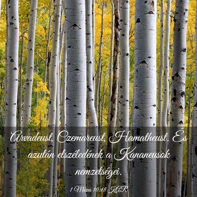 Picture 03 - 1 Mózes 10:18 KAR - Arvadeust, Czemareust, Hamatheust. És azután - Bible Verse Picture