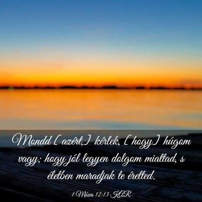 Picture 03 - 1 Mózes 12:13 KAR - Mondd [azért,] kérlek, [hogy] húgom vagy; hogy - Bible Verse Picture