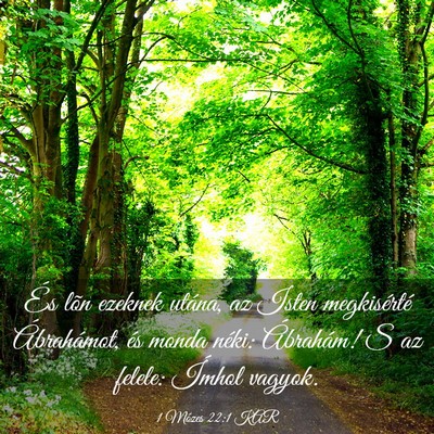 Picture 03 - 1 Mózes 22:1 KAR - És lõn ezeknek utána, az Isten megkisérté - Bible Verse Picture