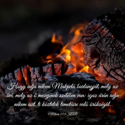 Picture 03 - 1 Mózes 23:9 KAR - Hogy adja nékem Makpelá barlangját, mely az - Bible Verse Picture