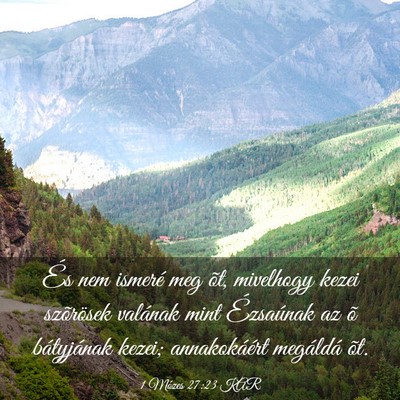 Picture 03 - 1 Mózes 27:23 KAR - És nem ismeré meg õt, mivelhogy kezei - Bible Verse Picture