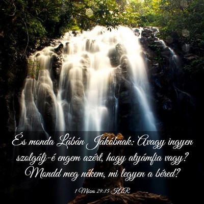Picture 03 - 1 Mózes 29:15 KAR - És monda Lábán Jákóbnak: Avagy ingyen - Bible Verse Picture