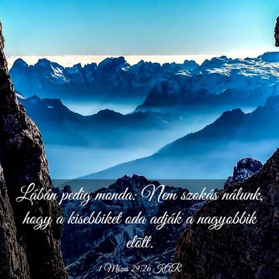 Picture 03 - 1 Mózes 29:26 KAR - Lábán pedig monda: Nem szokás nálunk, hogy a - Bible Verse Picture