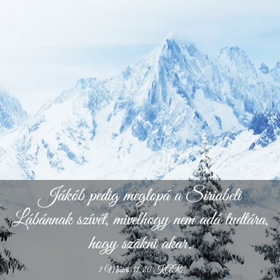 Picture 03 - 1 Mózes 31:20 KAR - Jákób pedig meglopá a Siriabeli Lábánnak - Bible Verse Picture