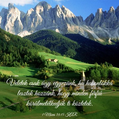 Picture 03 - 1 Mózes 34:15 KAR - Veletek csak úgy egyezünk, ha hasonlókká - Bible Verse Picture