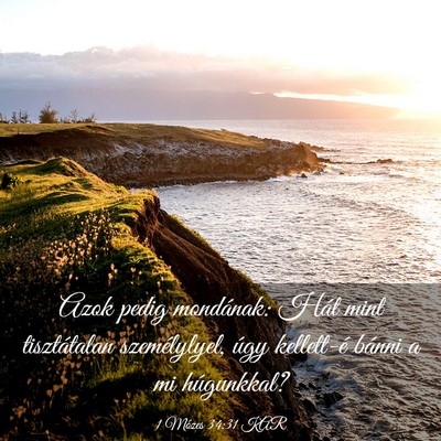 Picture 03 - 1 Mózes 34:31 KAR - Azok pedig mondának: Hát mint tisztátalan - Bible Verse Picture