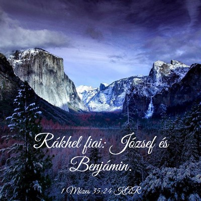 Picture 03 - 1 Mózes 35:24 KAR - Rákhel fiai: József és - Bible Verse Picture