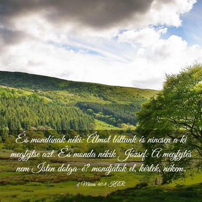 Picture 03 - 1 Mózes 40:8 KAR - És mondának néki: Álmot láttunk és nincsen - Bible Verse Picture