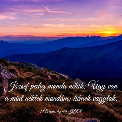 Picture 03 - 1 Mózes 42:14 KAR - József pedig monda nékik: Úgy van a mint - Bible Verse Picture