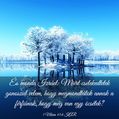 Picture 03 - 1 Mózes 43:6 KAR - És monda Izráel: Miért cselekedtetek gonoszul - Bible Verse Picture