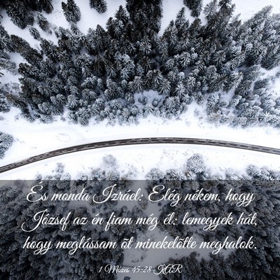 Picture 03 - 1 Mózes 45:28 KAR - És monda Izráel: Elég nékem, hogy József az - Bible Verse Picture