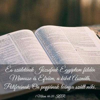 Picture 03 - 1 Mózes 46:20 KAR - És születének Józsefnek Égyiptom földén - Bible Verse Picture
