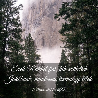 Picture 03 - 1 Mózes 46:22 KAR - Ezek Rákhel fiai, kik születtek Jákóbnak, - Bible Verse Picture