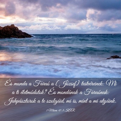 Picture 03 - 1 Mózes 47:3 KAR - És monda a Faraó a [József] testvéreinek: Mi - Bible Verse Picture